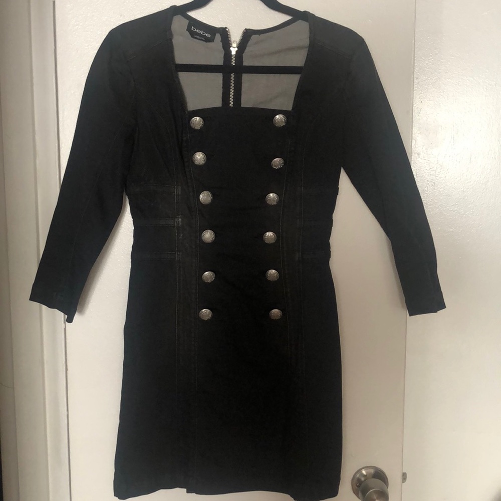 Super cute Black denim washed BeBe Dress 👗